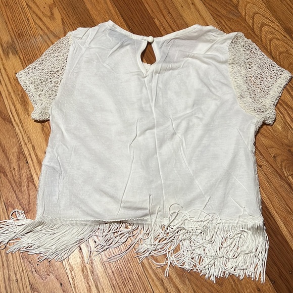 Topshop Fringe Crop Top - Picture 2 of 4